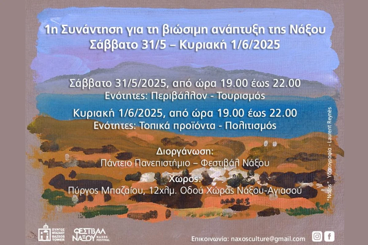 1h Συνάντηση για τη βιώσιμη ανάπτυξη στη Νάξο